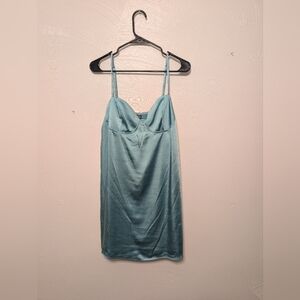 Silk Turquoise Slip Dress